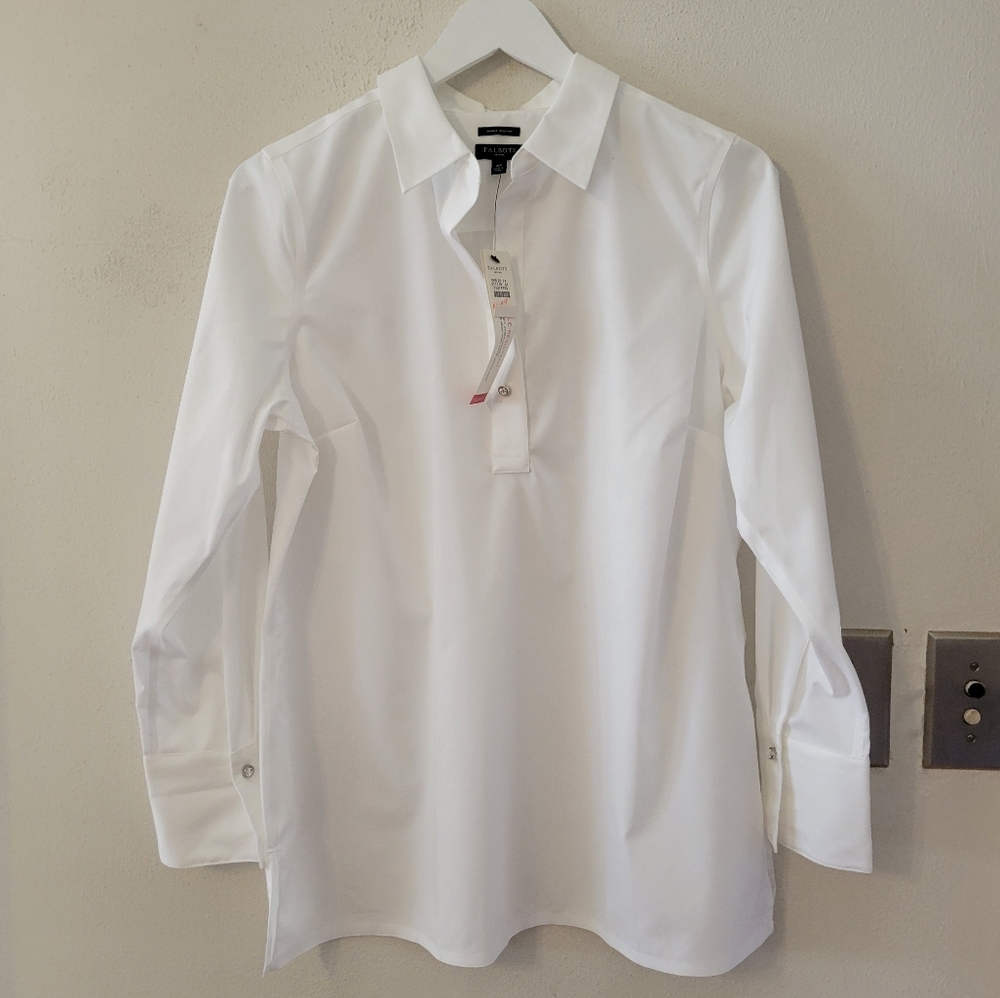 Talbots Elevated Wrinkle-Resistant Blouse - White - image 4